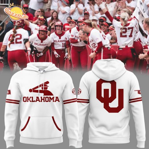 New Oklahoma Softball White Hoodie 2025