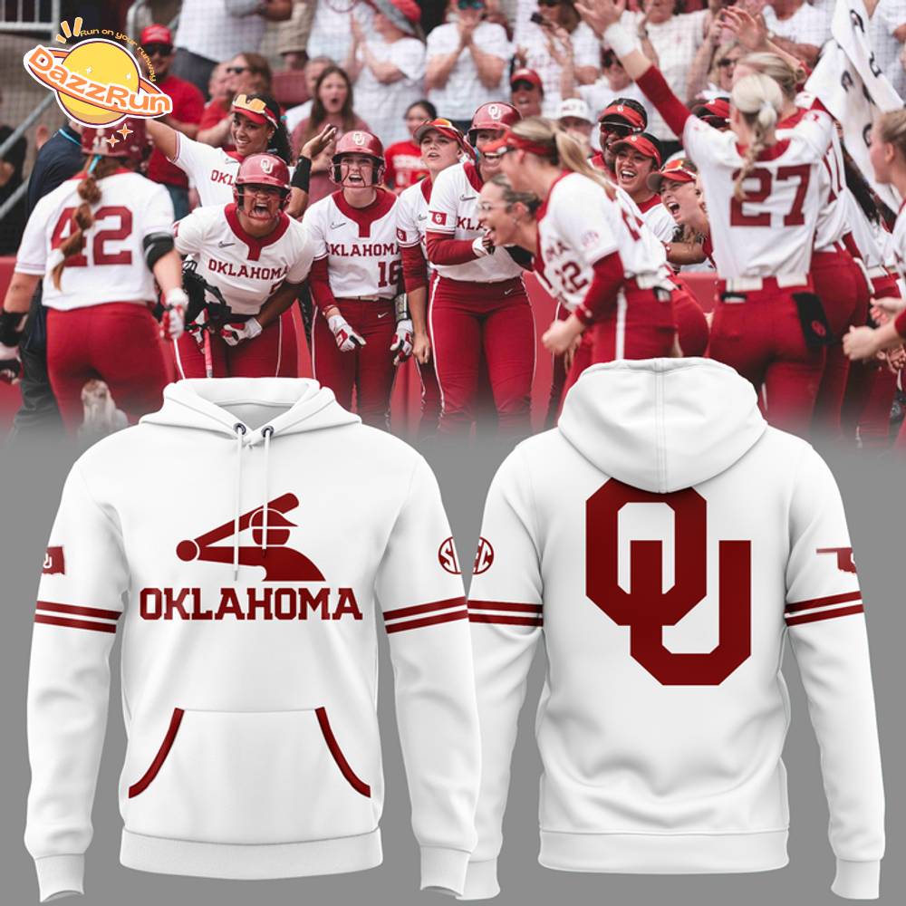New Oklahoma Softball White Hoodie 2025 New Oklahoma Softball White Hoodie 2025
