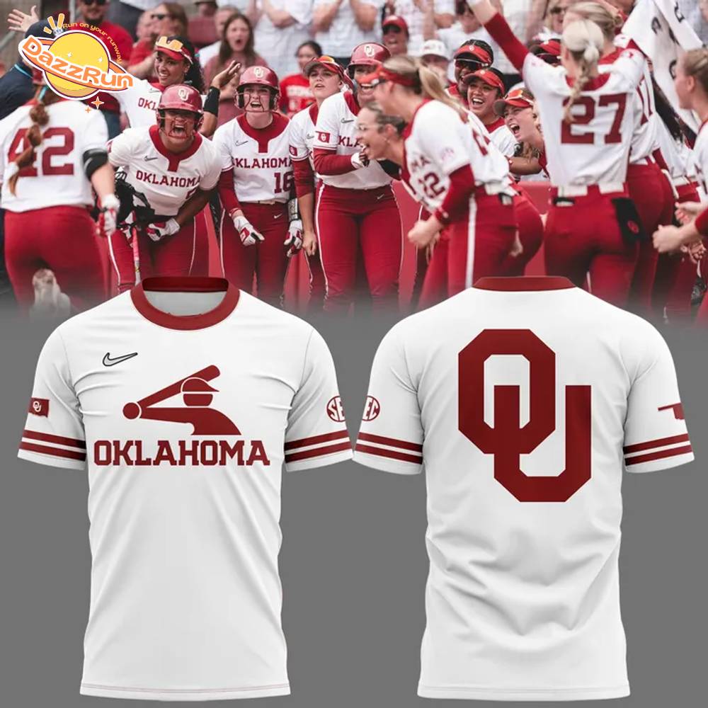 New Oklahoma Softball White T-Shirt 2025 New Oklahoma Softball White T-Shirt 2025