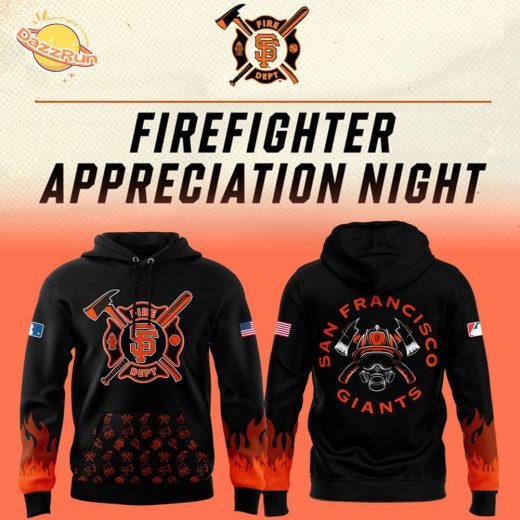 New SF Giants Firefighter Appreciation Night Hoodie 2025