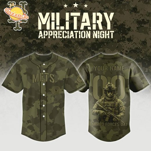 New York Mets Mix Military Appreciation Night and Armed Forces Day- Baseball Custom Jersey