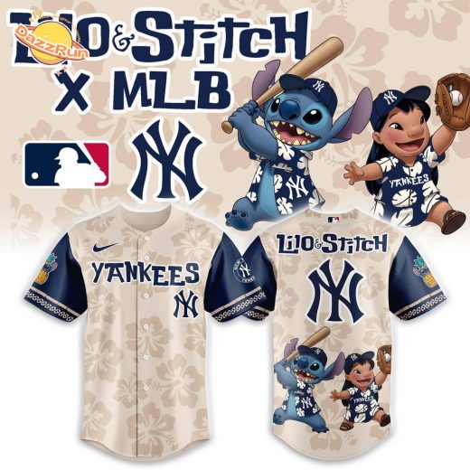 New York Yankees x Lilo & Stitch 2025 Baseball Jersey Combo