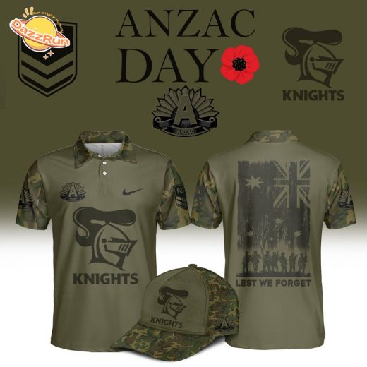 Newcastle Knights Polo Shirt Anzac Day
