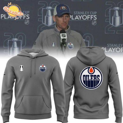 Oilers Gray 2025 Playoffs Hoodie