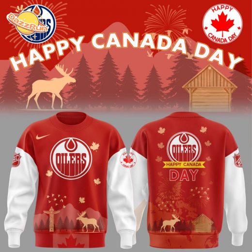 Oilers x Happy Canada Day 2025 Sweatshirt