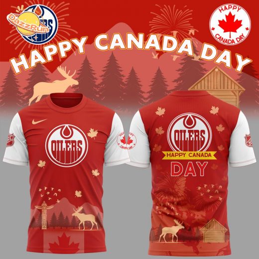 Oilers x Happy Canada Day 2025 Tshirt