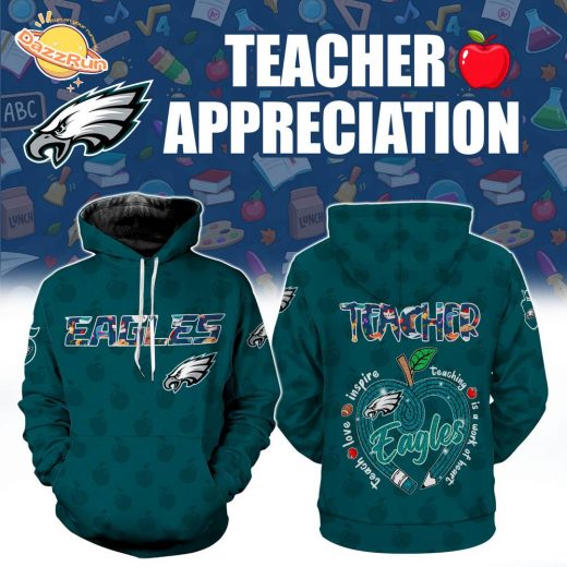 Philadelphia Eagles TEACHER APPRECIATION-3D Unisex Hoodie