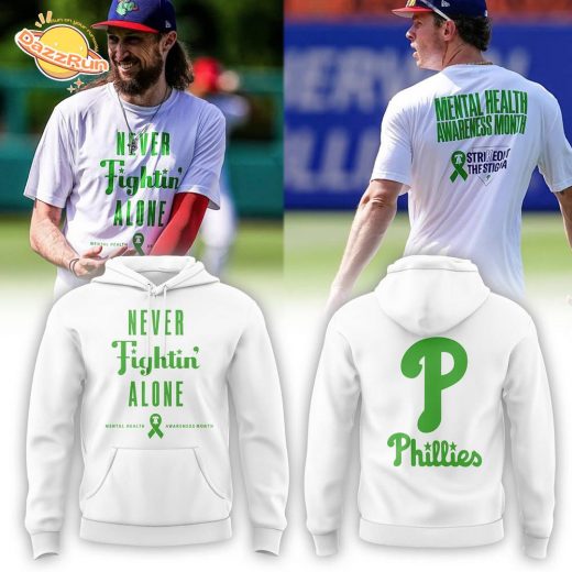 Philadelphia Phillies Mental Health Awareness NIGHT White Hoodie
