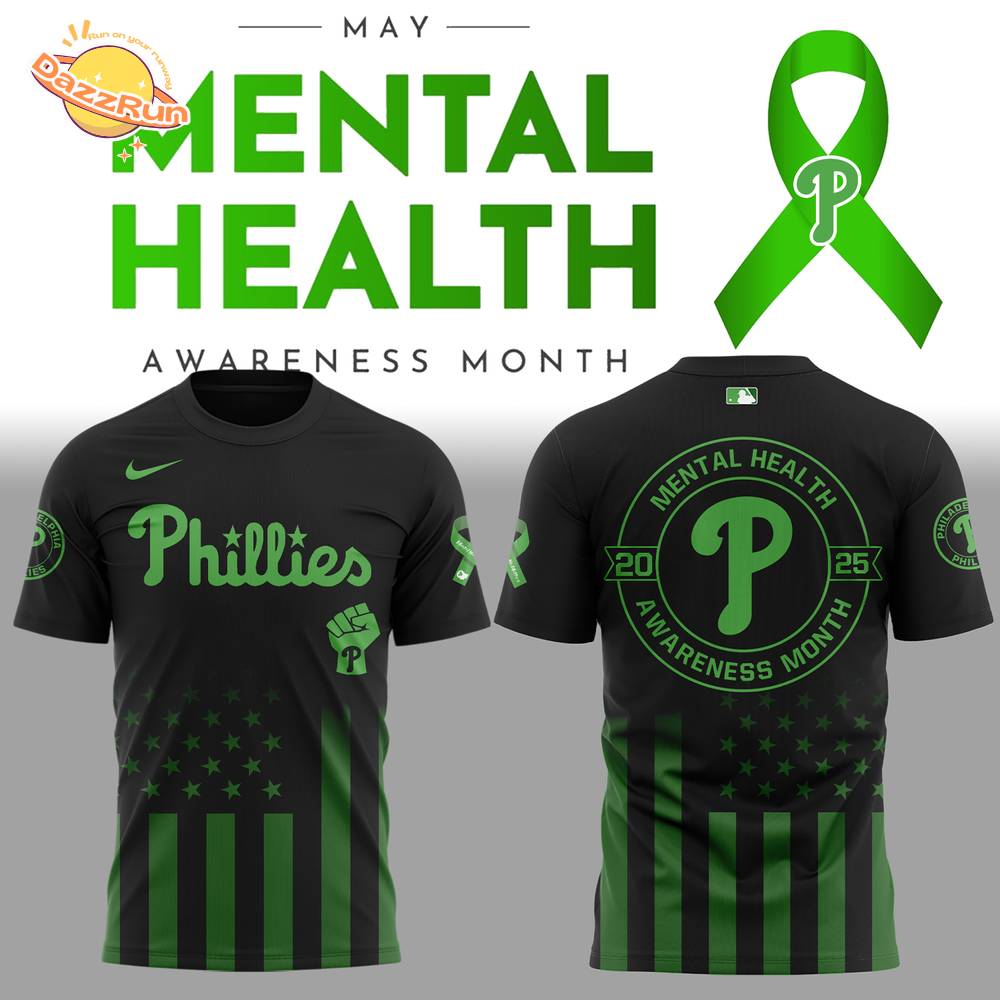 Philadelphia Phillies x Mental Health Awareness Month 2025 Tshirt Philadelphia Phillies x Mental Health Awareness Month 2025 Tshirt