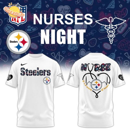 Pittsburgh Steelers Nurses Appreciation White Tshirt