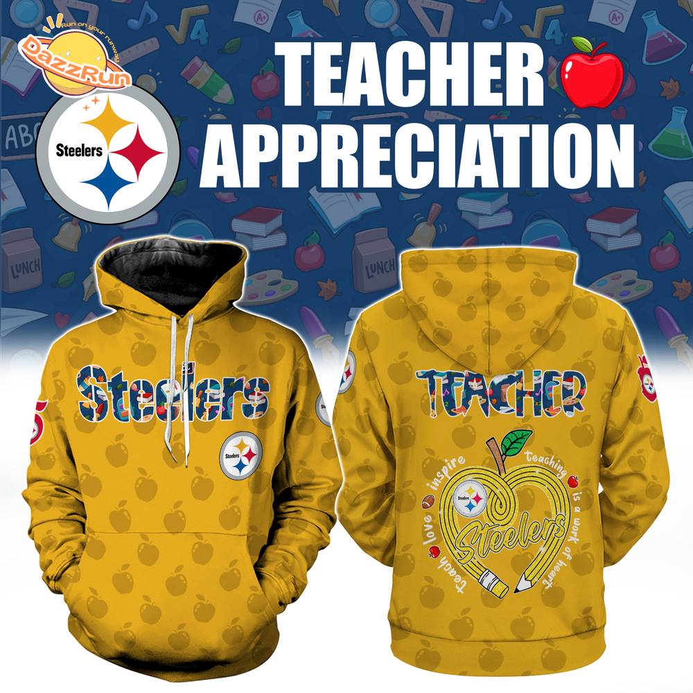 Pittsburgh Steelers TEACHER APPRECIATION-3D Unisex Hoodie Pittsburgh Steelers TEACHER APPRECIATION-3D Unisex Hoodie