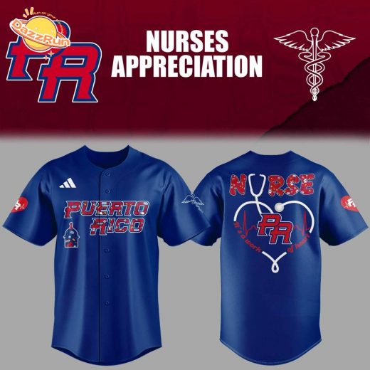 Puerto Rico Baseball Nurse Appreciation Navy Jersey