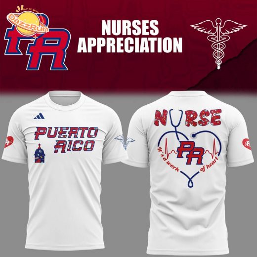 Puerto Rico Baseball Nurse Appreciation White TShirt