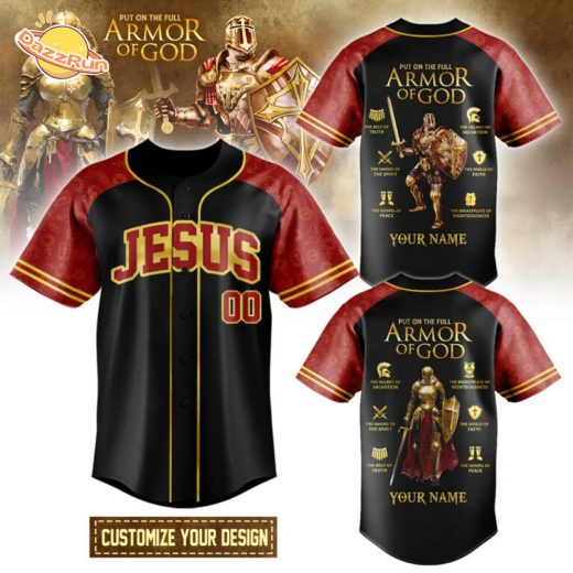 Put On The Full Armor Of God Red Baseball Jersey Shirt