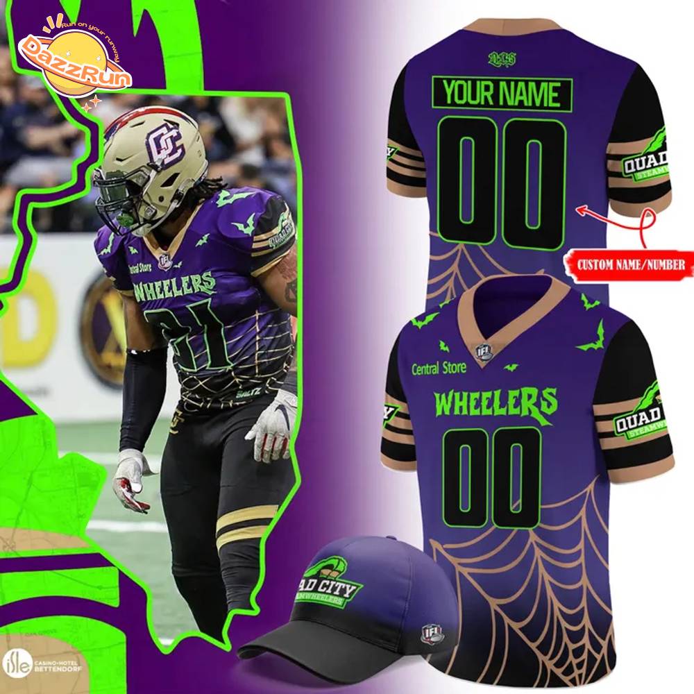 Quad City Steamwheelers Halloween Football Jersey 2025 Quad City Steamwheelers Halloween Football Jersey 2025