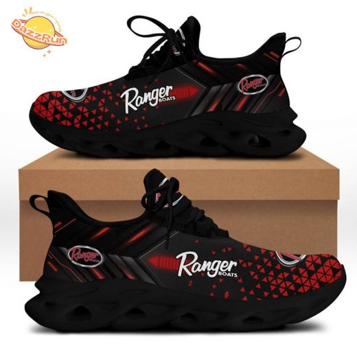 Ranger Boats Custom Running Shoes – Black Red Athletic Sneakers for Fishing Fan