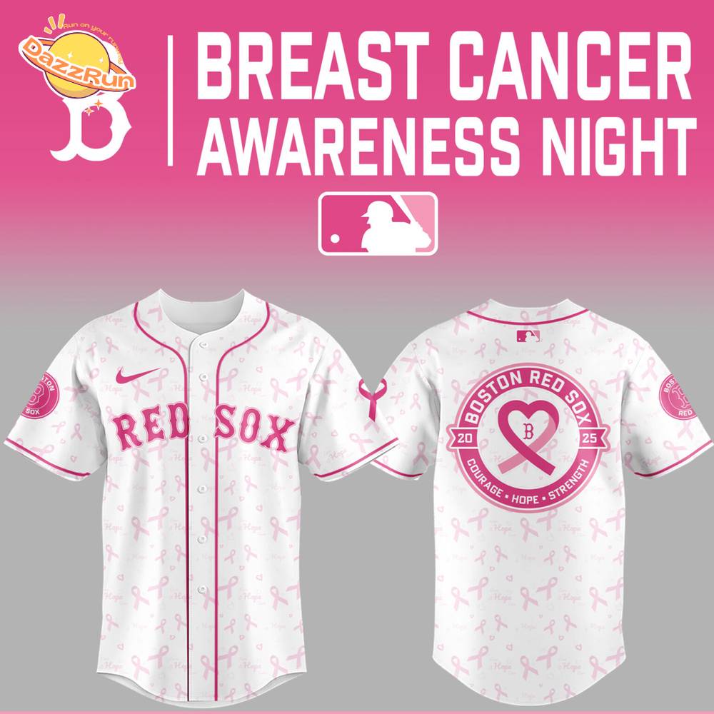 Red Sox x Cancer Awareness Night Baseball Jersey Red Sox x Cancer Awareness Night Baseball Jersey