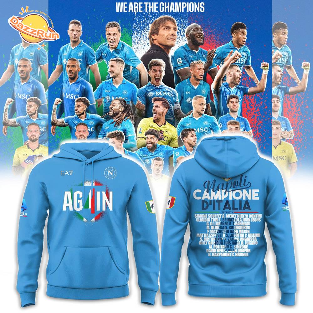 SSC Napoli Campioni d’Italia Hoodie 2024/2025 SSC Napoli Campioni d’Italia Hoodie 2024/2025