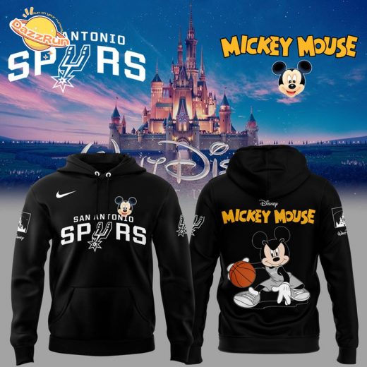 San Antonio Spurs x Mickey Mouse Walt Disney Night Black Hoodie