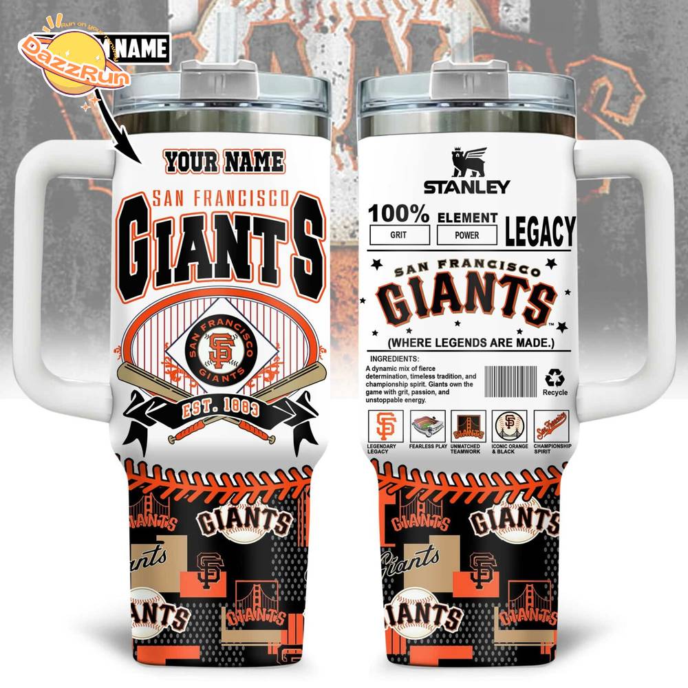 San Francisco Giants Custom Stanley Tumbler – Personalized MLB Fan Mug with Name San Francisco Giants Custom Stanley Tumbler – Personalized MLB Fan Mug with Name