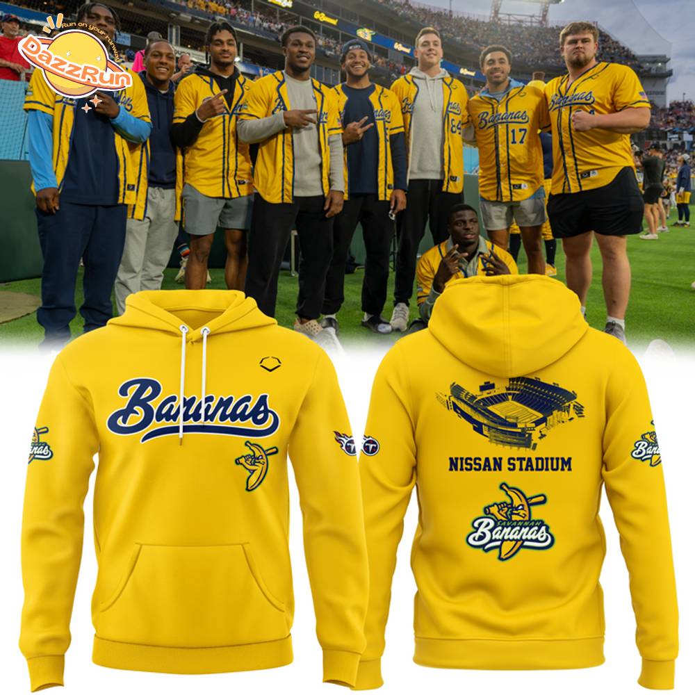 Savannah Bananas X Tennessee Titans Limited Edition 2025 Hoodie Savannah Bananas X Tennessee Titans Limited Edition 2025 Hoodie
