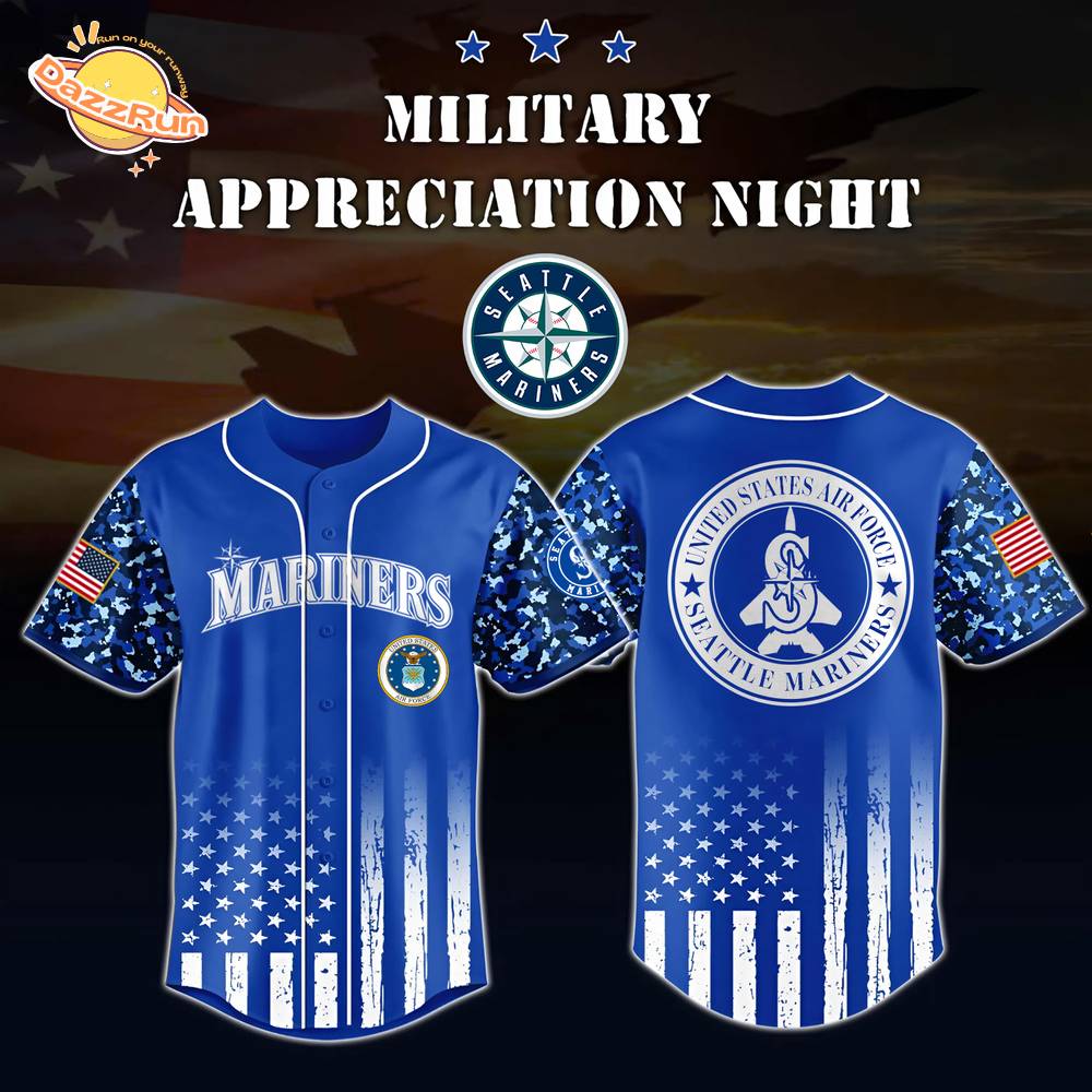 Seattle Mariners x US Air Force Appreciation Night Special Edition-3D Baseball Jersey Seattle Mariners x US Air Force Appreciation Night Special Edition-3D Baseball Jersey