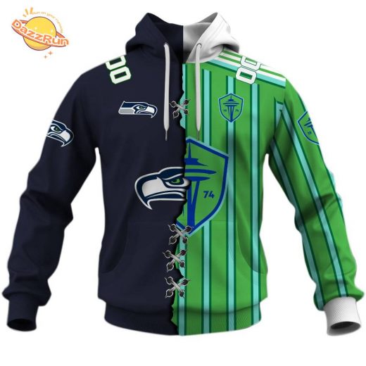 Seattle Sounders FC X Seattle Seahawks (MLS x NFL) Special Hoodie