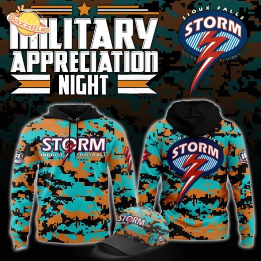 Sioux Falls Storm Military Nights Hoodie 2025