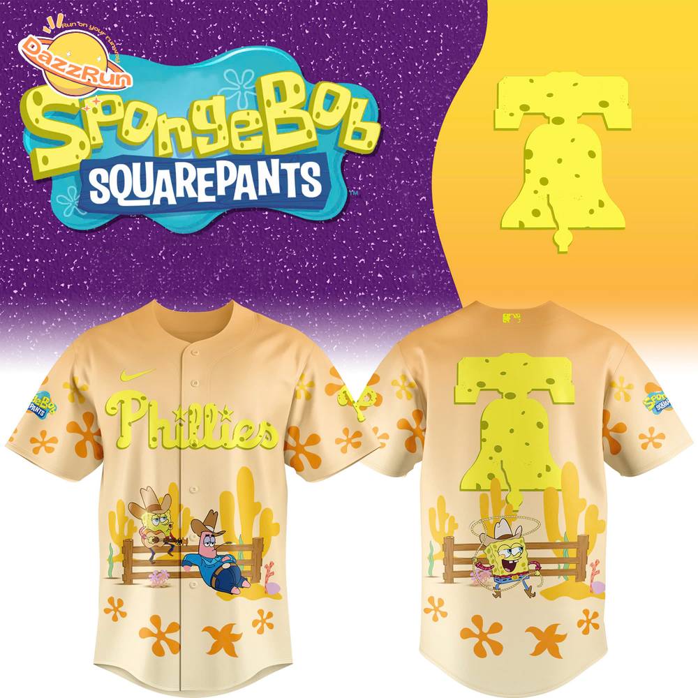Special 2025 SpongeBob SquarePants Philadelphia Phillies Baseball Jersey Special 2025 SpongeBob SquarePants Philadelphia Phillies Baseball Jersey