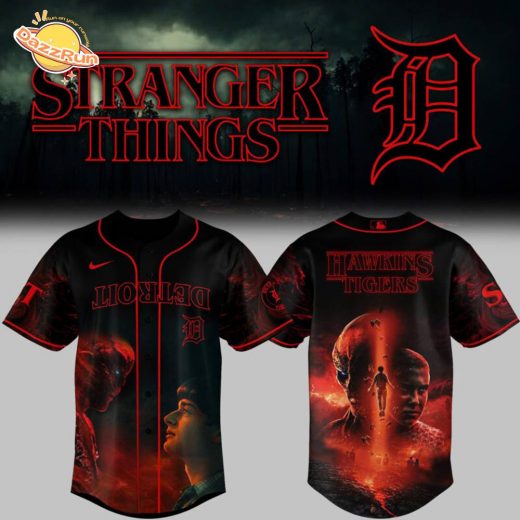 Special 2025 Stranger Things Detroit Tigers Baseball Jersey