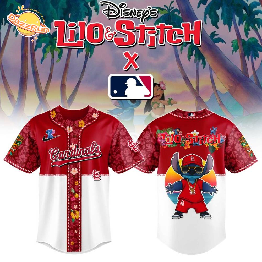 St.Louis Cardinals MLB x Lilo & Stitch Jersey St.Louis Cardinals MLB x Lilo & Stitch Jersey