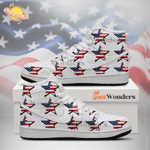 Star Flag V2 – American Flag – Independence Day J1 Shoes