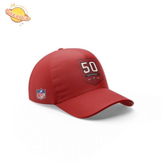Tampa Bay Buccaneers Celebrate the legacy of 50 Seasons Hoodie 2025 Red