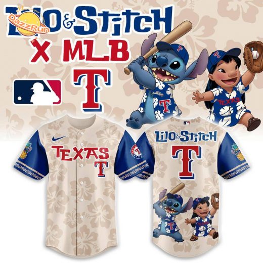 Texas Rangers x Lilo & Stitch 2025 Baseball Jersey Combo