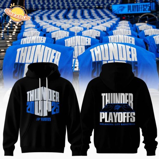 The 2025 Oklahoma City Thunder playoff Black Hoodie