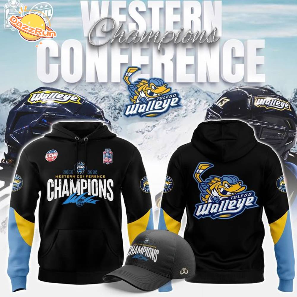 Toledo Walleye 2025 ECHL Western Conference Champions Hoodie Toledo Walleye 2025 ECHL Western Conference Champions Hoodie