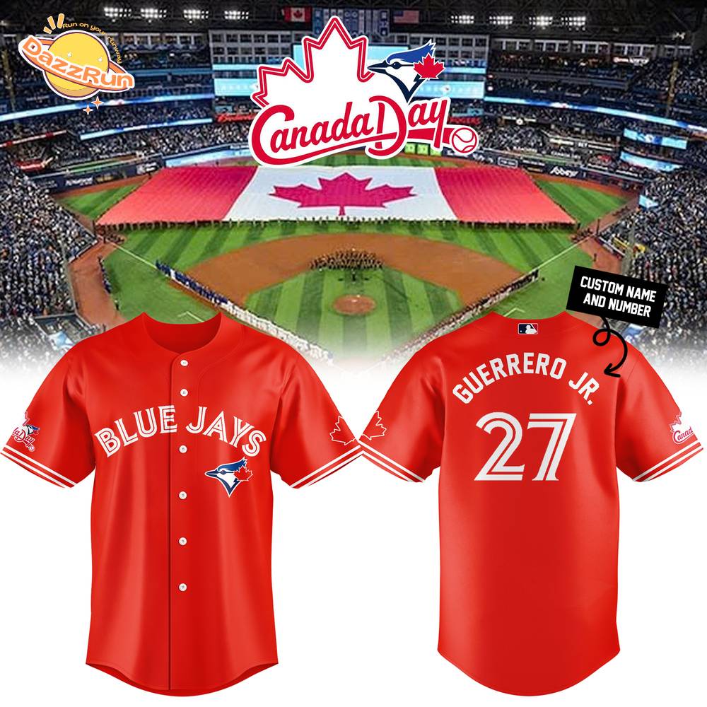 Toronto Blue Jays Canada Day 2025 BASEBALL JERSEY Custom Name and custom Number Toronto Blue Jays Canada Day 2025 BASEBALL JERSEY Custom Name and custom Number
