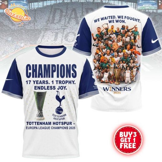 Tottenham Hotspur’s Europa League Champions 2025 Tshirt
