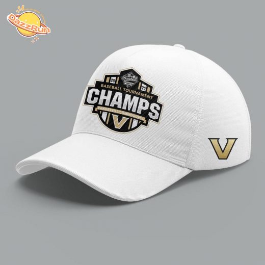 Vanderbilt Baseball x 2025 SEC BASEBALL TOURNAMENT CHAMPS White TShirt