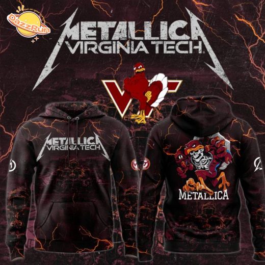 Virginia Tech Football x Metallica Hoodie 2025 Limited Edition