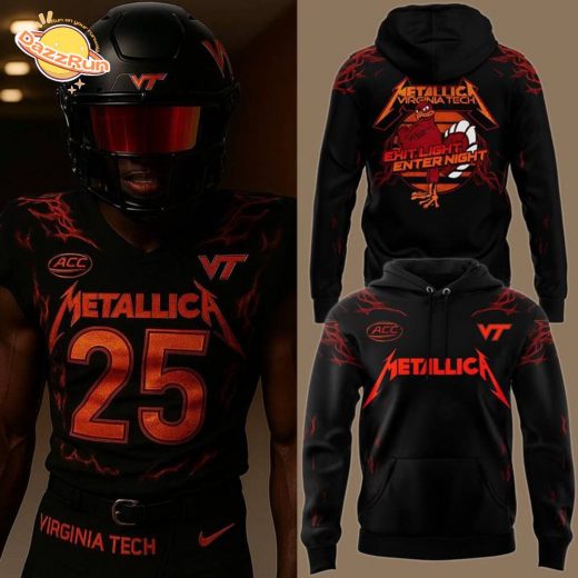 Virginia Tech Football x Metallica Hoodie 2025 Special Design