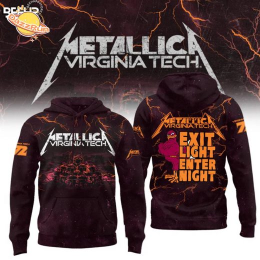 Virginia Tech Hokies Metallica “Exit Light Enter Night” Editions Limited 2025 Hoodie