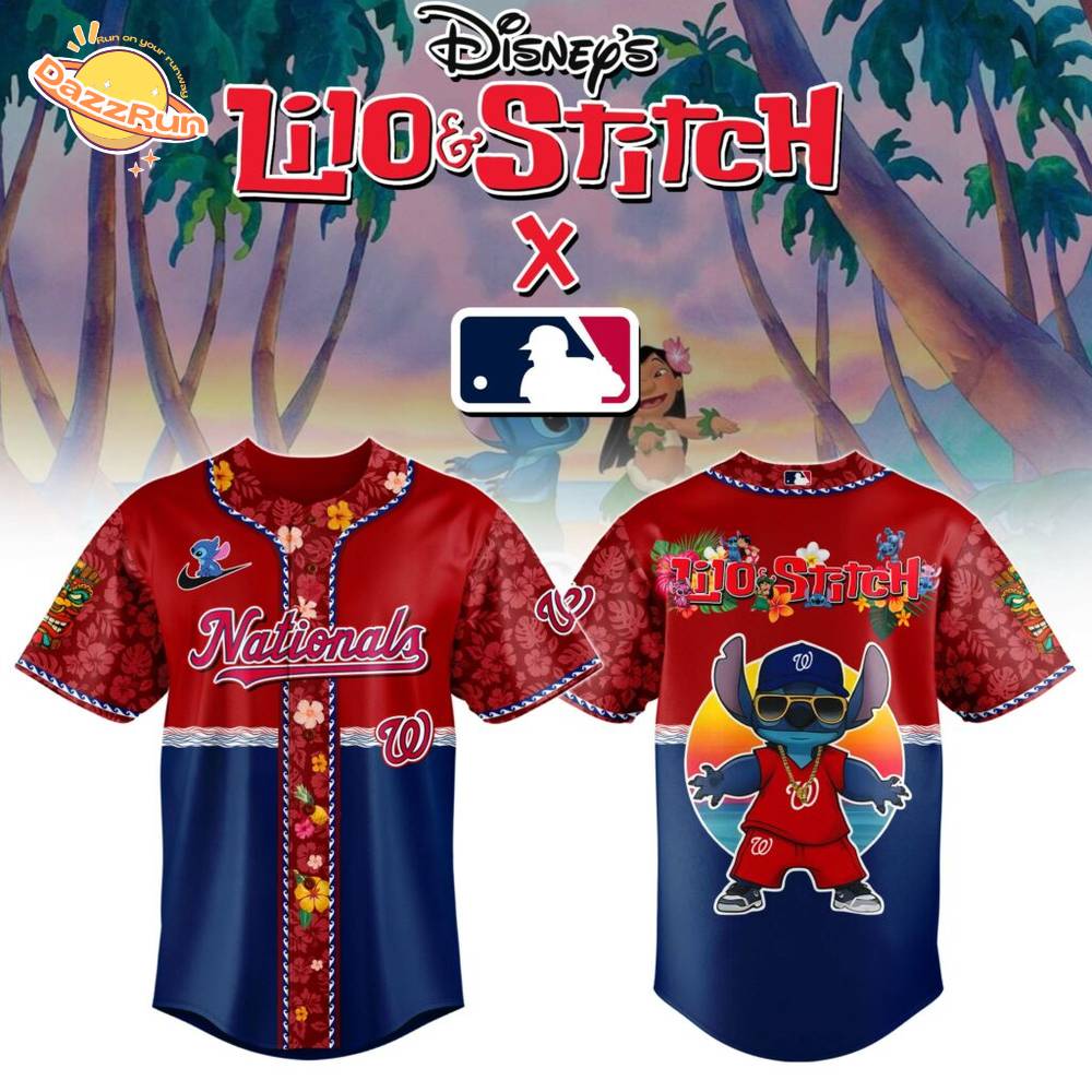 Washington Nationals MLB x Lilo & Stitch Jersey Washington Nationals MLB x Lilo & Stitch Jersey