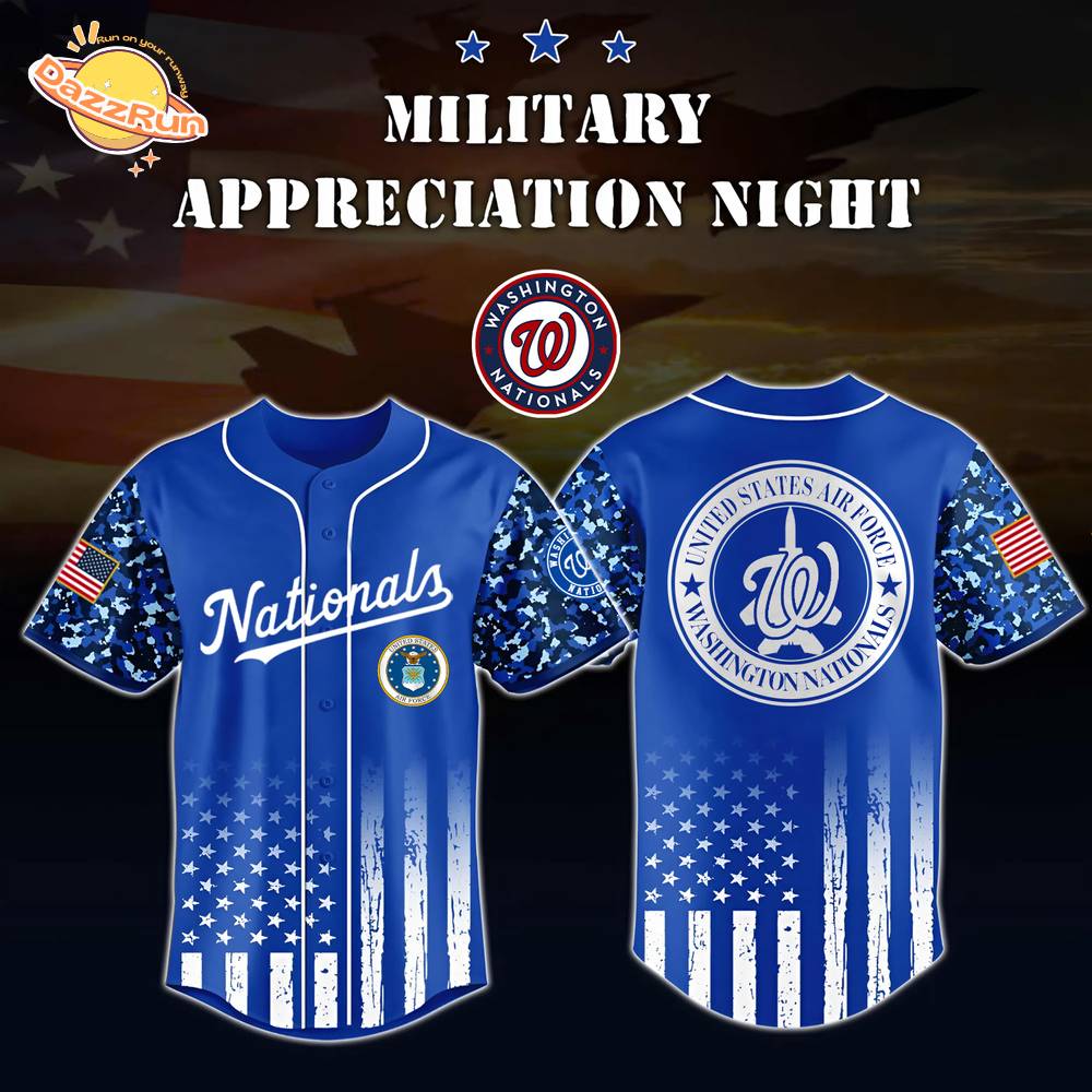 Washington Nationals x US Air Force Appreciation Night Special Edition-3D Baseball Jersey Washington Nationals x US Air Force Appreciation Night Special Edition-3D Baseball Jersey