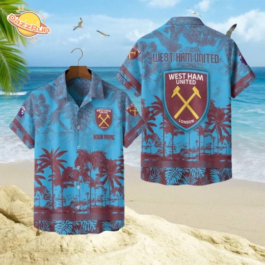 West Ham United FC Hawaiian Style Shirt