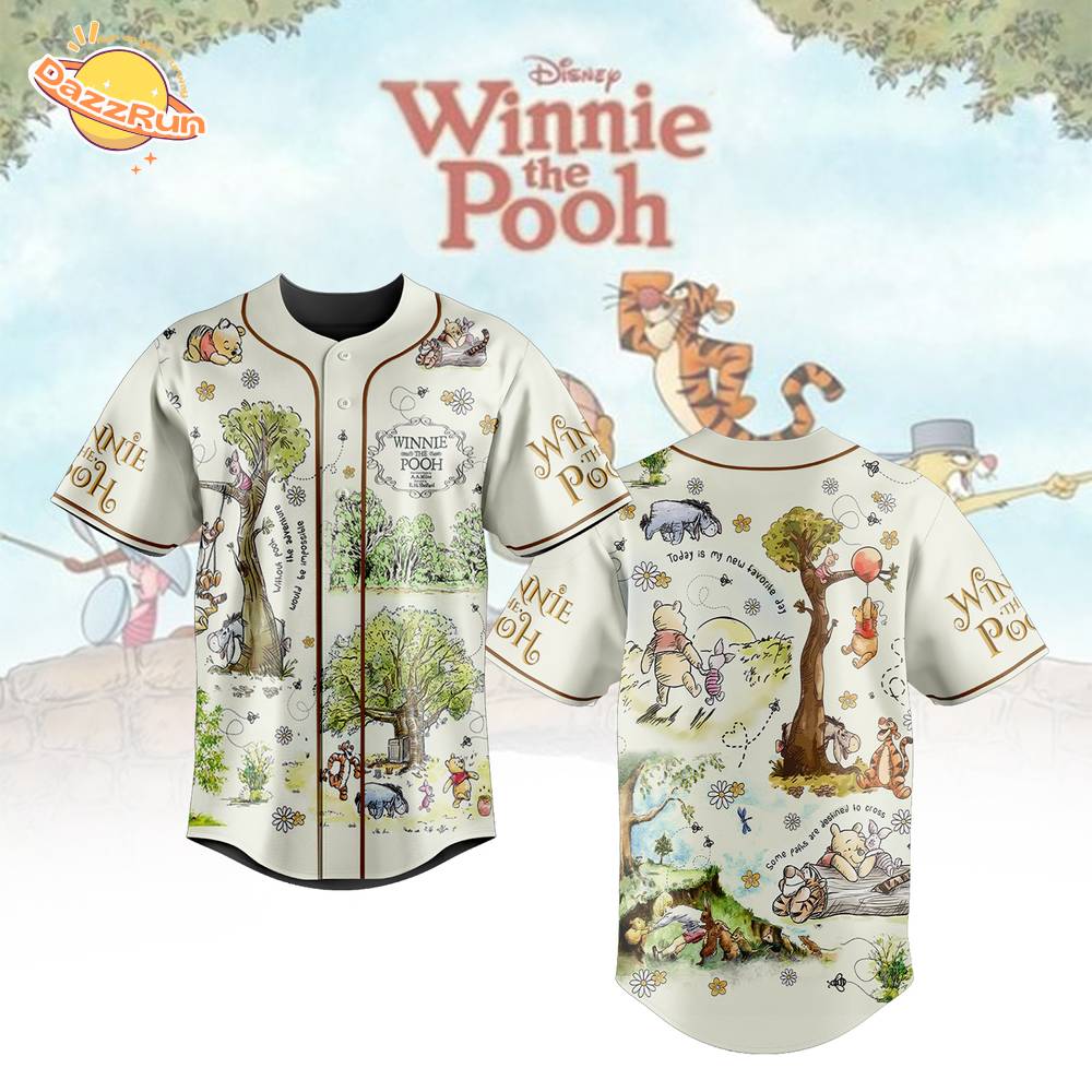 Winnie The Pooh Personalized Baseball Jersey For Fans Winnie The Pooh Personalized Baseball Jersey For Fans