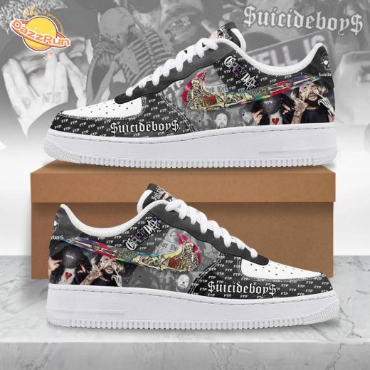 $uicideboy$ FTP Air Force 1 Custom Sneakers – Underground Hip-Hop Rap Shoes