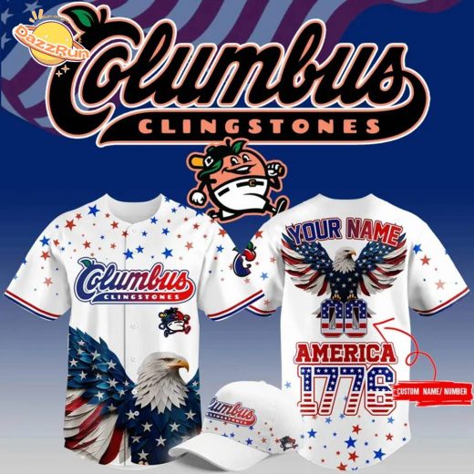 Limited Editions Columbus Clingstones 4th of July USA Baseball Jersey