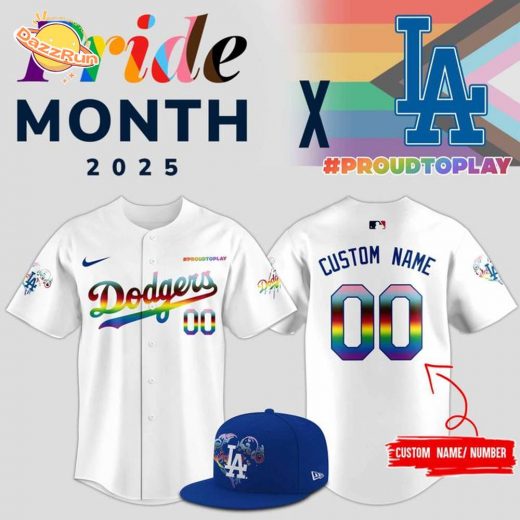 2025 Limited Edition Los Angeles Dodgers Pride Month Personalized Jersey White