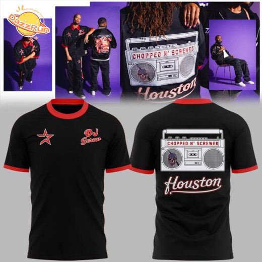 Astros x DJ Screw Limited Edition 2025 Black Tshirt